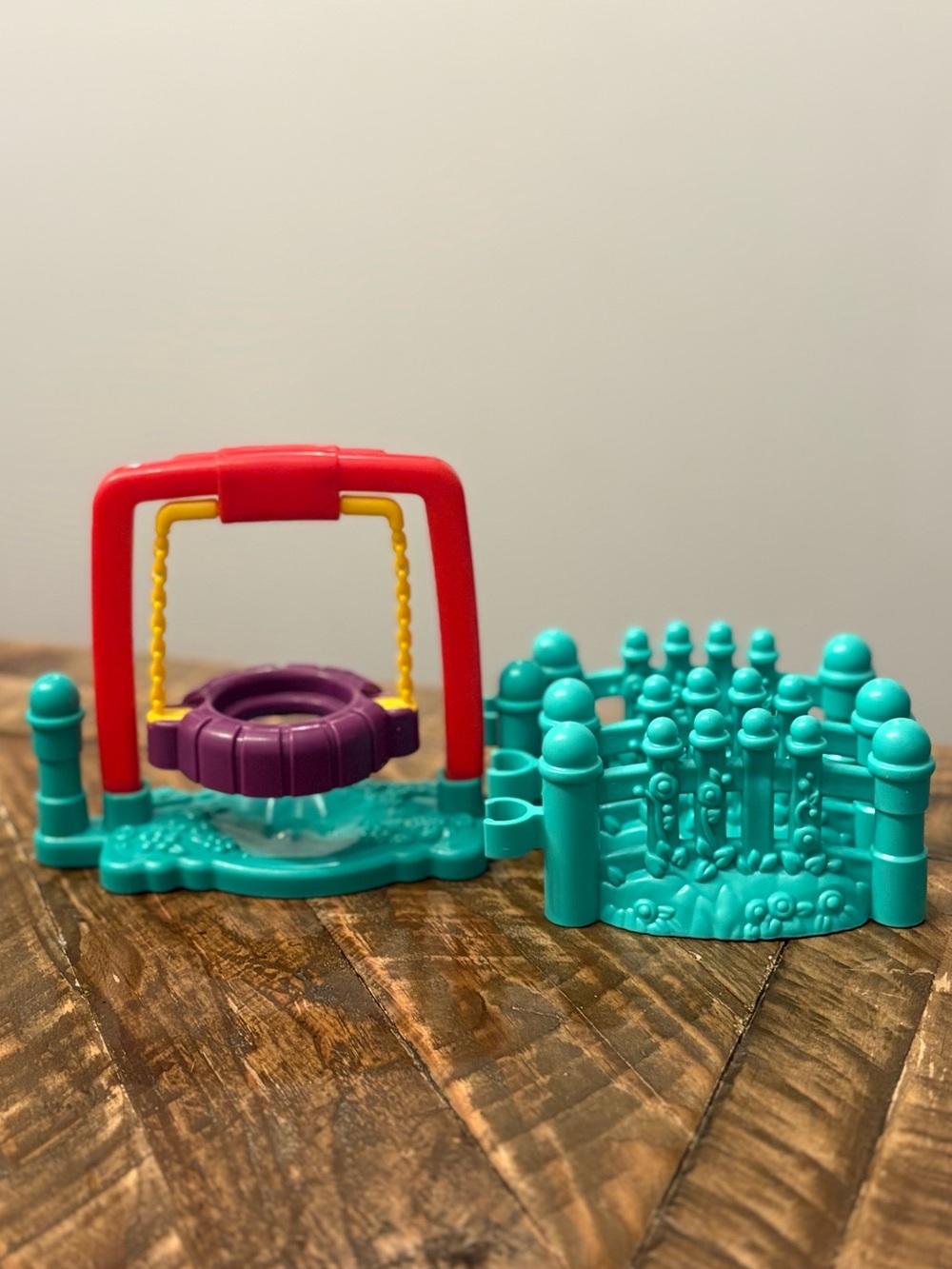 Little People Playground Tire Swing with 3 Fences